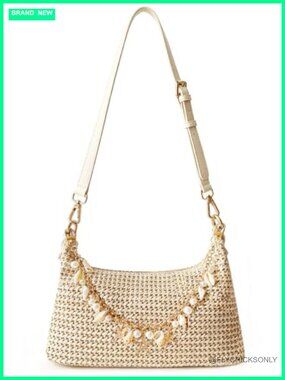 Beach Bags Straw Purse Boho Woven Shoulder Bag Crochet Vacation Tote